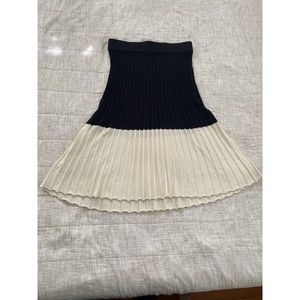 Color block midi sweater skirt